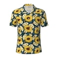 thumbnail image 1 of Wukai Sunflowers Men’s Polo Shirts,Quick-Dry Athletic Shirt,Classic Fit Shirts-X-Large, 1 of 8