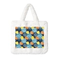 thumbnail image 1 of Wukai Sunflowers Print Plush Underarm Bag, Ladies Fluffy Shoulder Bag, Women Furry Flower Tote Bag Plush Handbag for Autumn and Winter, 1 of 7