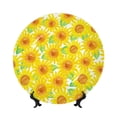 thumbnail image 1 of Wukai Sunflowers2 Print Decorative Plate for Display,Bone China Decorative Plate, Ceramic Dinner Plate with Stand, Vertical Ceramic Plate-7in, 1 of 4