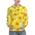 thumbnail image 1 of Wukai Sunflowers2 Print Womens Hoodies Fleece Sweatshirts Long Sleeve Sweaters Pullover Fall Outfits Winter Clothes-XX-Large, 1 of 7
