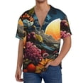 thumbnail image 1 of Wukai Sunset Floral Fantasy Landscape Men's Casual Short-Sleeve Button Down Shirt,Cuban Shirts for Men,Mens Short Sleeve Dress Shirts-Small, 1 of 5