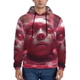 thumbnail image 1 of Wukai Surreal Pink Headphones Print Men Hoodies Fleece Sweatshirts Long Sleeve Sweaters Pullover Fall Outfits Winter Clothes-3X-Large, 1 of 7