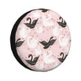 thumbnail image 1 of Wukai Swan And Flowers2 Print Spare Tire Cover for RV Trailer,Waterproof PVC Faux Leather Wheel Cover Fit for Truck,Trailer,RV,SUV,Camper and Most Vehicle-15 inch, 1 of 6