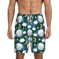 thumbnail image 1 of Wukai Sweet Dream Lamb Men’s Short Pajama Pants With Pockets Soft Sleep Pj Shorts for Men-4X-Large, 1 of 6