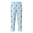 thumbnail image 1 of Wukai Syringe And Red Cross Print Teenagers' Pajama Pant Sleep Pajama Lounge Pant PJ Bottoms with Pockets and Button Fly(Available in Big & Tall)-Small, 1 of 6