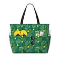 thumbnail image 1 of Wukai Tennis Rackets and Balls Print Zipper Bag,large Beach Tote Bag,Waterproof Sandproof Bag,Grocery and Picnic Tote Travel Bag, 1 of 5