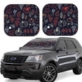thumbnail image 1 of Wukai Thanksgiving Seamless Pattern Print Windshield Sun Shade, Car Front Window Shades Sunshade Cover Sun Visor Shield Block Automotive Interior Protector Blocks UV Rays-Medium, 1 of 6