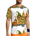 thumbnail image 1 of Wukai Thanksgiving Truck Print Men's Short-Sleeved Mesh T-Shirt,Quick-Dry Short Sleeve Workout T-Shirt-, 1 of 8