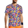 thumbnail image 1 of Wukai The Garden Tricolor Pansy Flower Print Men's Short-Sleeved Mesh T-Shirt,Quick-Dry Short Sleeve Workout T-Shirt-X-Large, 1 of 8