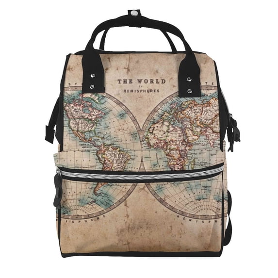 Wukai The World is Hemisphere Mummy Backpac, Diaper Bag Purse Breast Pump Bag Purse Diaper Bag for swim,gym,workout,large capacity backpack