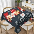 thumbnail image 1 of Wukai Three Cute Christmas Gnomes Waterproof Tablecloth for Kitchen Dining, Fits Square Tables for 2-4 Seats -54"x54", 1 of 7
