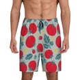 thumbnail image 1 of Wukai Tomato Men’s Short Pajama Pants With Pockets Soft Sleep Pj Shorts for Men-Small, 1 of 6
