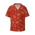 thumbnail image 1 of Wukai Tomatoes Men's Casual Short-Sleeve Button Down Shirt - Lightweight Summer Dress Shirt for Daily Wear-3X-Large, 1 of 7
