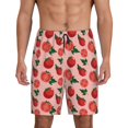 thumbnail image 1 of Wukai Tomatoes Men’s Short Pajama Pants With Pockets Soft Sleep Pj Shorts for Men-Small, 1 of 6