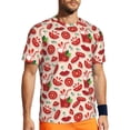 thumbnail image 1 of Wukai Tomatoes Print Men's Short-Sleeved Mesh T-Shirt,Quick-Dry Short Sleeve Workout T-Shirt-X-Large, 1 of 8