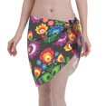 thumbnail image 1 of Wukai Traditional Floral Polish Women’s Short Sarongs Beach Wrap Bikini Bottom Short Skirt Chiffon Scarf for Swimwear, 1 of 4