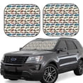 thumbnail image 1 of Wukai Train Print Windshield Sun Shade, Car Front Window Shades Sunshade Cover Sun Visor Shield Block Automotive Interior Protector Blocks UV Rays-Medium, 1 of 6