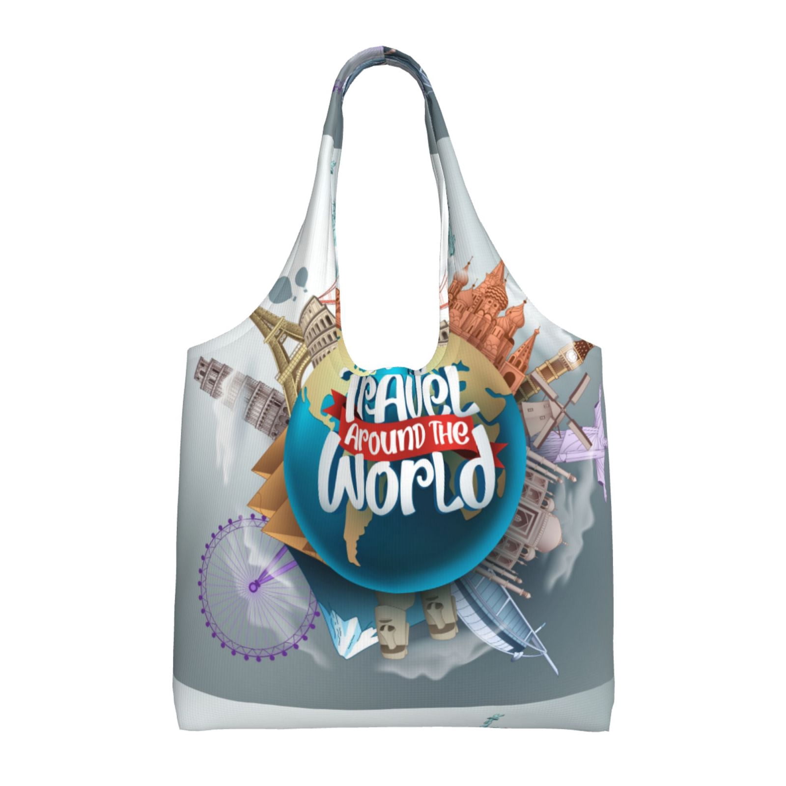 Linnea Design Reusable Grocery Tote Bag - Foldable, Holds 70+ Lbs, Made From 95% Recycled Material - View #9