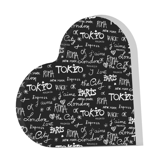 Wukai Travel The World Print Elegant Acrylic Gift Decorations Perfect for Weddings, Birthdays, Anniversaries, and Home Decor