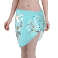 thumbnail image 1 of Wukai Travelling on Airplane Women’s Short Sarongs Beach Wrap Bikini Bottom Short Skirt Chiffon Scarf for Swimwear, 1 of 4