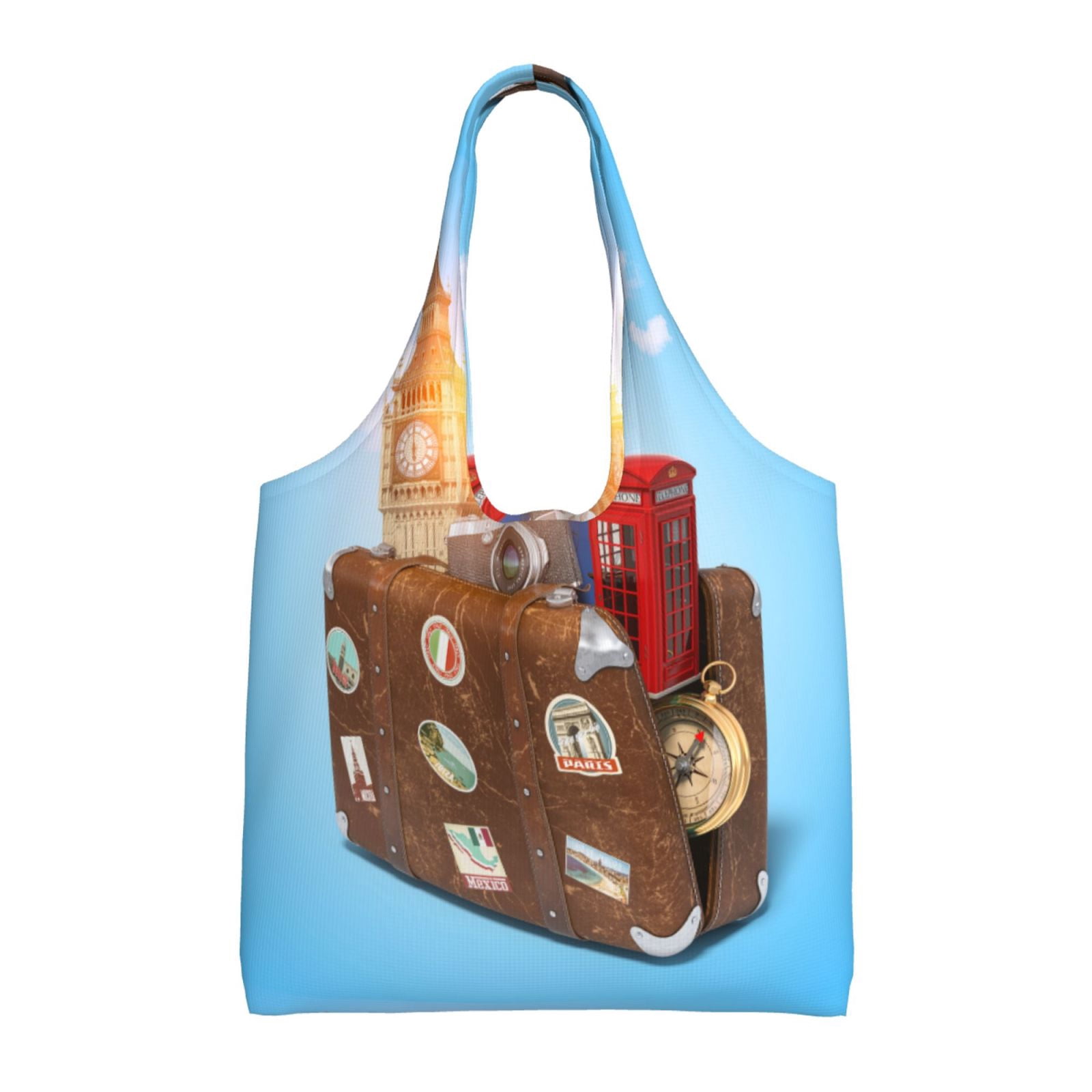 Linnea Design Reusable Grocery Tote Bag - Foldable, Holds 70+ Lbs, Made From 95% Recycled Material - View #7