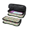 thumbnail image 1 of Wukai Tropical Flamingo Print Big Capacity Pencil Case, Upgraded Canvas Pencil Pouch Large Pencil Bag Organizer,Aesthetic Supply, 1 of 6