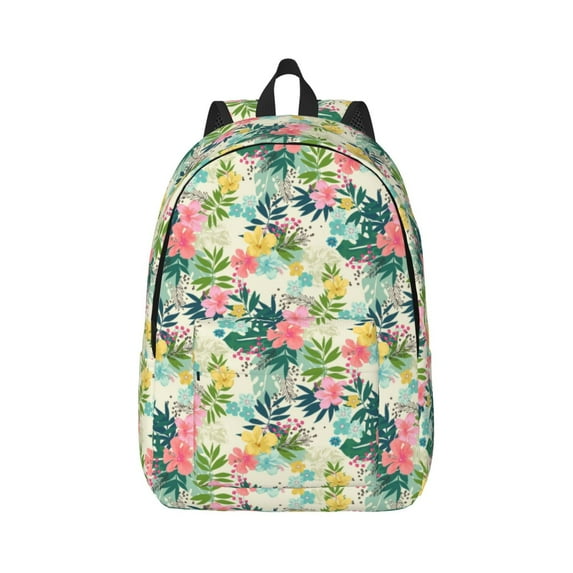 Wukai Tropical Flowers Paper Reusable Cosmetic bag,Travel Toiletry Organizer Capacity,Waterproof Puzzle Bags