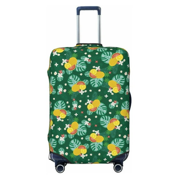 Wukai Tropical Fruit Elastic Luggage Cover: Personalized Protection for Your Suitcase - Fits 19~29-inch, Washable & Durable Travel Companion-