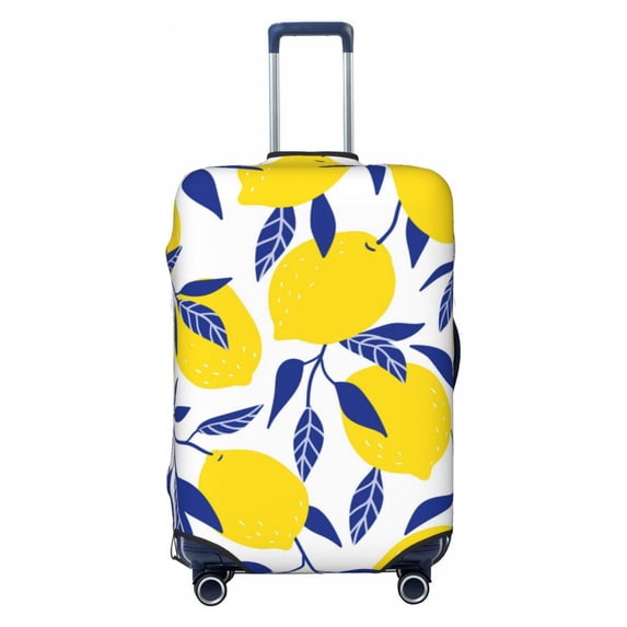 Wukai Tropical Lemon Elastic Luggage Cover: Personalized Protection for Your Suitcase - Fits 19~29-inch, Washable & Durable Travel Companion-Large