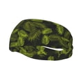 thumbnail image 1 of Wukai Tropical Palm Leaves Fern Leaf Sports sweatband,Men & Women Sweatband Headband for Running, Cross Training, Racquetball, Working Out, 1 of 7