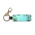 thumbnail image 1 of Wukai Tropical Pineapple Print Leather Car Keychain, Universal Key Fob Keychain, Leather Key Chain Holder for Men and Women,360 Degree Rotatable, 1 of 5
