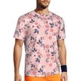 thumbnail image 1 of Wukai Tropical Plants Print Men's Short-Sleeved Mesh T-Shirt,Quick-Dry Short Sleeve Workout T-Shirt-4X-Large, 1 of 8
