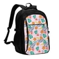 thumbnail image 1 of Wukai Tropical Plants Travel Laptop Backpack: Business Water-Resistant Bag with USB Charging Port, Ideal College Backpack for Men & Women, 1 of 6