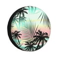 thumbnail image 1 of Wukai Tropical Summer Palm Print Spare Tire Cover for RV Trailer,Waterproof PVC Faux Leather Wheel Cover Fit for Truck,Trailer,RV,SUV,Camper and Most Vehicle-16 inch, 1 of 1