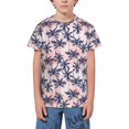 thumbnail image 1 of Wukai Tropics Palm Trees Youth Unisex Short Sleeve T-Shirt for Boys, Girls, Teens, and Kids-Small, 1 of 7