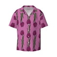 thumbnail image 1 of Wukai Tulips Flowers Men's Casual Short-Sleeve Button Down Shirt - Lightweight Summer Dress Shirt for Daily Wear-Medium, 1 of 1