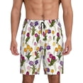 thumbnail image 1 of Wukai Tulips Flowers Men’s Short Pajama Pants With Pockets Soft Sleep Pj Shorts for Men-4X-Large, 1 of 6