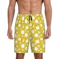 thumbnail image 1 of Wukai Tulips Flowers Men’s Short Pajama Pants With Pockets Soft Sleep Pj Shorts for Men-XX-Large, 1 of 6