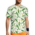 thumbnail image 1 of Wukai Tulips Flowers Print Men's Short-Sleeved Mesh T-Shirt,Quick-Dry Short Sleeve Workout T-Shirt-4X-Large, 1 of 8