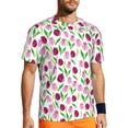thumbnail image 1 of Wukai Tulips Flowers Print Men's Short-Sleeved Mesh T-Shirt,Quick-Dry Short Sleeve Workout T-Shirt-XX-Large, 1 of 8