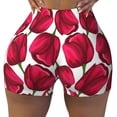 thumbnail image 1 of Wukai Tulips Flowers Print Pack Biker Shorts for Women Yoga Workout Gym Running Scrunch Active Shorts-Small, 1 of 8
