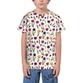 thumbnail image 1 of Wukai Tulips Flowers Youth Unisex Short Sleeve T-Shirt for Boys, Girls, Teens, and Kids-Small, 1 of 7