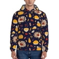 thumbnail image 1 of Wukai Turkey And Autumn Print Men Hoodies Fleece Sweatshirts Long Sleeve Sweaters Pullover Fall Outfits Winter Clothes-3X-Large, 1 of 7