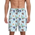 thumbnail image 1 of Wukai Turtle Men’s Short Pajama Pants With Pockets Soft Sleep Pj Shorts for Men-3X-Large, 1 of 6