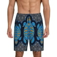 thumbnail image 1 of Wukai Turtle Men’s Short Pajama Pants With Pockets Soft Sleep Pj Shorts for Men-Medium, 1 of 6