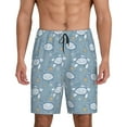 thumbnail image 1 of Wukai Turtle Men’s Short Pajama Pants With Pockets Soft Sleep Pj Shorts for Men-X-Large, 1 of 6
