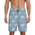 thumbnail image 1 of Wukai Turtle Men’s Short Pajama Pants With Pockets Soft Sleep Pj Shorts for Men-XX-Large, 1 of 6