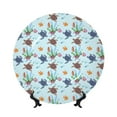 thumbnail image 1 of Wukai Turtle Print Decorative Plate for Display,Bone China Decorative Plate, Ceramic Dinner Plate with Stand, Vertical Ceramic Plate-7in, 1 of 6