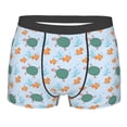 thumbnail image 1 of Wukai Turtles And Goldfish Print Men’s Underwear Breathable Boxer Briefs,&nbsp;Moisture Wicking & Breathable-Small, 1 of 7