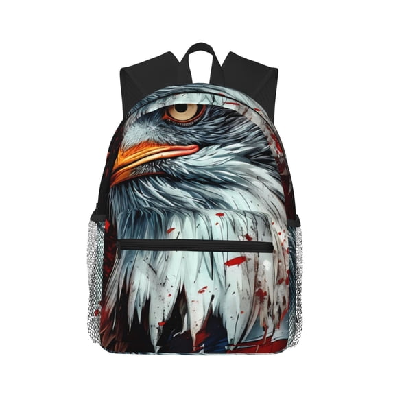 Wukai USA Bald Eagle Versatile Backpack:Spacious,Organized,Comfortable,Ideal for Travel and Everyday Use with Multiple Pockets and Padded Straps